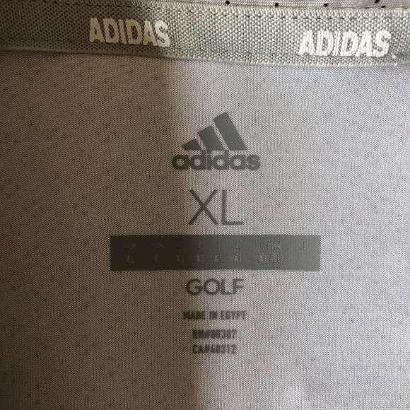 Adidas Men's Ultimate UPF50 DOT Print Golf Polo Silver XL‎ - Picture 2 of 5
